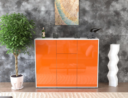Highboard Lya, Orange Front (136x108x35cm) - Dekati GmbH