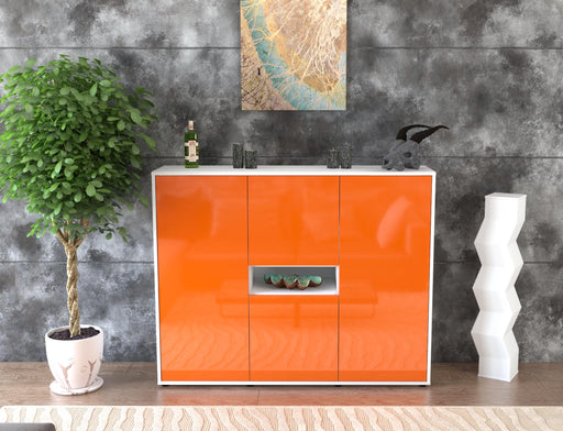 Highboard Maila, Orange Front (136x108x35cm) - Dekati GmbH