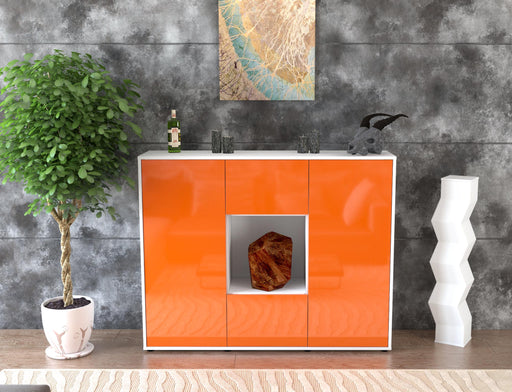 Highboard Mali, Orange Front (136x108x35cm) - Dekati GmbH