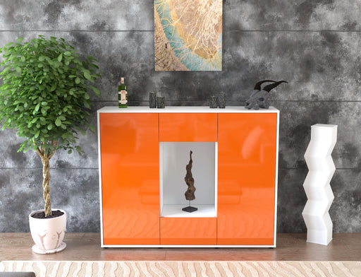 Highboard Malina, Orange Front (136x108x35cm) - Dekati GmbH