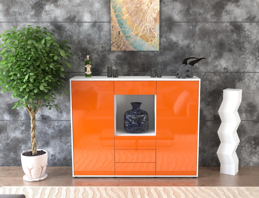 Highboard Mariella, Orange Front (136x108x35cm) - Dekati GmbH