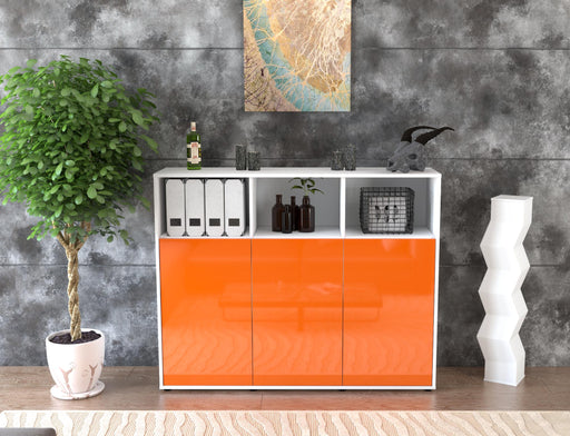 Highboard Marina, Orange Front (136x108x35cm) - Dekati GmbH