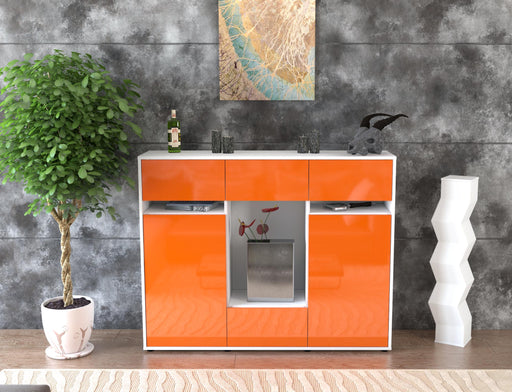 Highboard Nadia, Orange Front (136x108x35cm) - Dekati GmbH