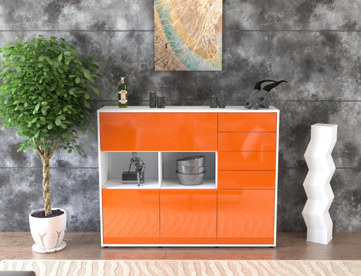 Highboard Vanda, Orange Front (136x108x35cm) - Dekati GmbH