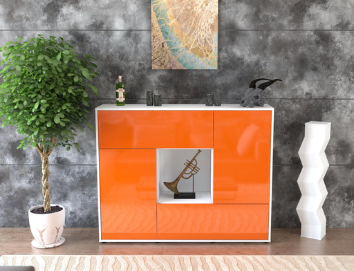 Highboard Veronica, Orange Front (136x108x35cm) - Dekati GmbH