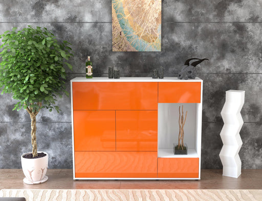 Highboard Violetta, Orange Front (136x108x35cm) - Dekati GmbH