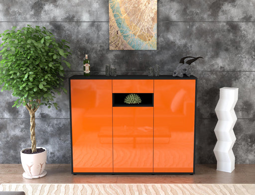 Highboard Madalena, Orange Front (136x108x35cm) - Dekati GmbH
