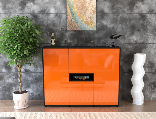 Highboard Maila, Orange Front (136x108x35cm) - Dekati GmbH