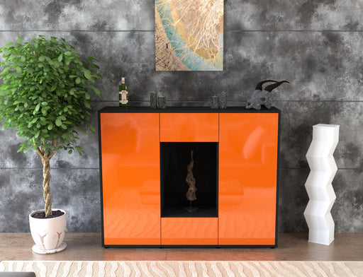 Highboard Malina, Orange Front (136x108x35cm) - Dekati GmbH