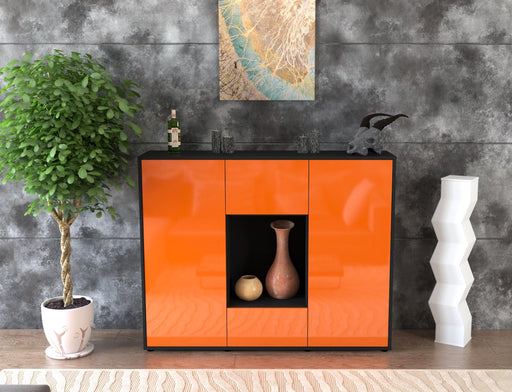 Highboard Manuela, Orange Front (136x108x35cm) - Dekati GmbH
