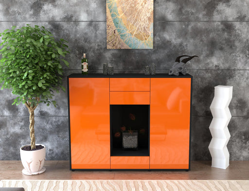 Highboard Marika, Orange Front (136x108x35cm) - Dekati GmbH