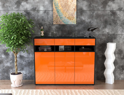 Highboard Marlene, Orange Front (136x108x35cm) - Dekati GmbH