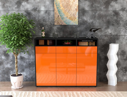 Highboard Marta, Orange Front (136x108x35cm) - Dekati GmbH