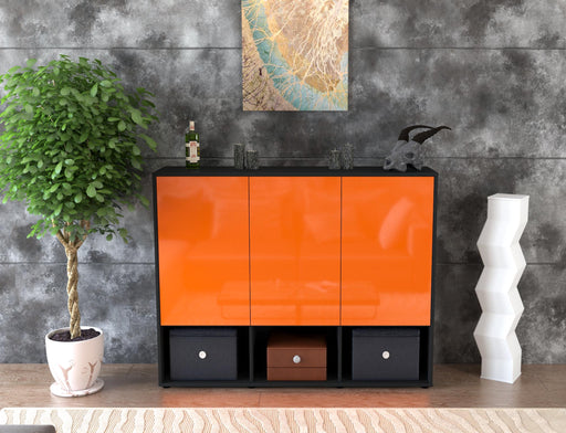 Highboard Mea, Orange Front (136x108x35cm) - Dekati GmbH