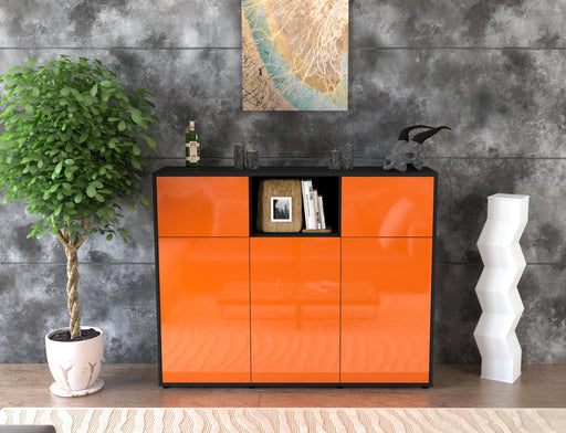 Highboard Melanie, Orange Front (136x108x35cm) - Dekati GmbH