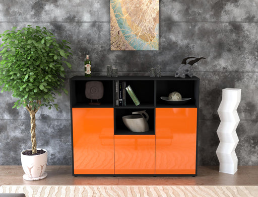 Highboard Mia, Orange Front (136x108x35cm) - Dekati GmbH