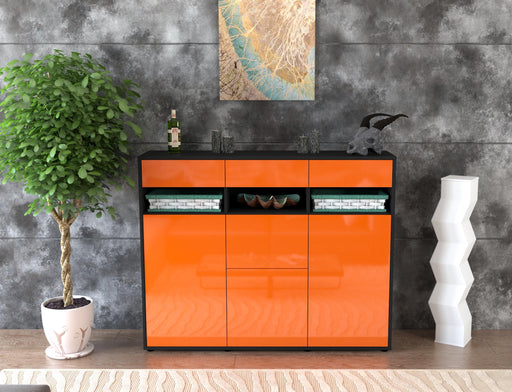 Highboard Michaela, Orange Front (136x108x35cm) - Dekati GmbH