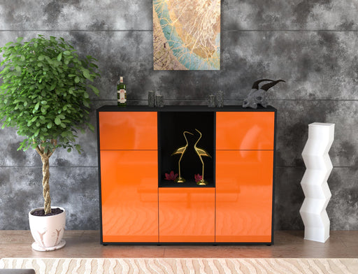Highboard Michelle, Orange Front (136x108x35cm) - Dekati GmbH