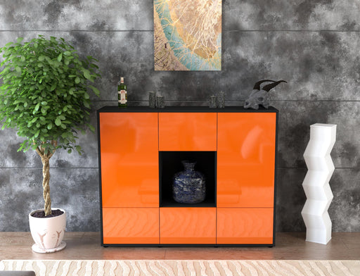 Highboard Mimma, Orange Front (136x108x35cm) - Dekati GmbH