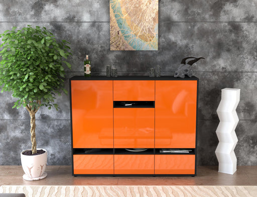 Highboard Mona, Orange Front (136x108x35cm) - Dekati GmbH