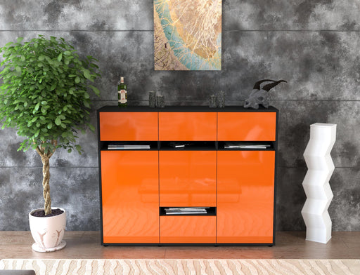 Highboard Monia, Orange Front (136x108x35cm) - Dekati GmbH
