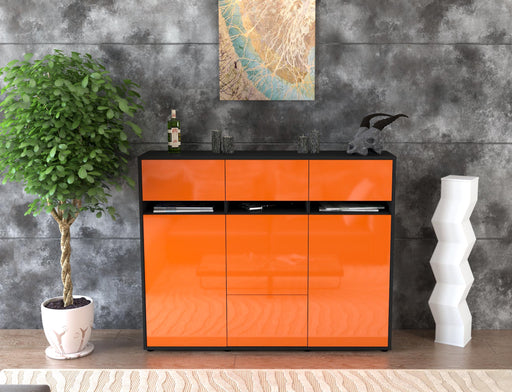 Highboard Monja, Orange Front (136x108x35cm) - Dekati GmbH