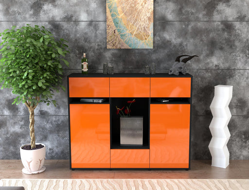 Highboard Nadia, Orange Front (136x108x35cm) - Dekati GmbH
