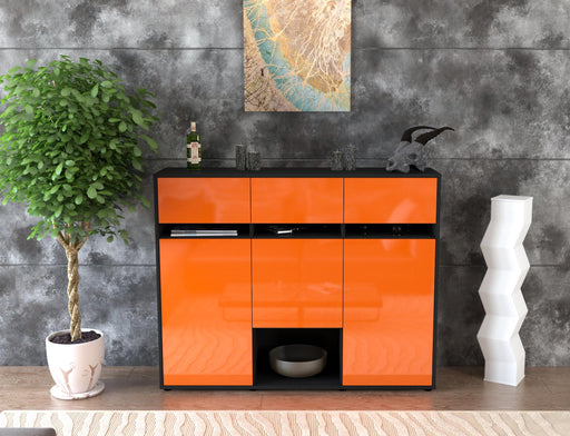 Highboard Natalie, Orange Front (136x108x35cm) - Dekati GmbH