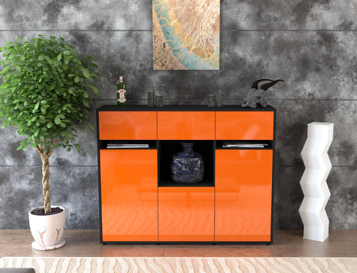 Highboard Nathalie, Orange Front (136x108x35cm) - Dekati GmbH