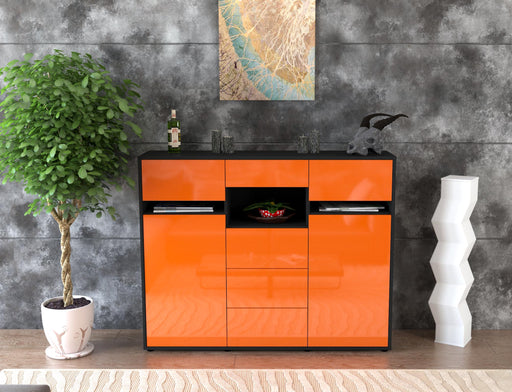 Highboard Nella, Orange Front (136x108x35cm) - Dekati GmbH