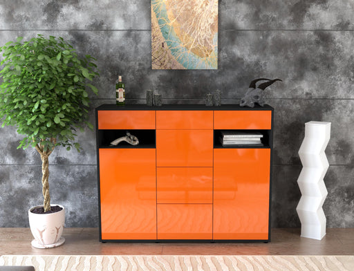 Highboard Nevia, Orange Front (136x108x35cm) - Dekati GmbH