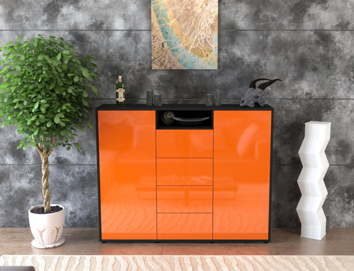 Highboard Nives, Orange Front (136x108x35cm) - Dekati GmbH