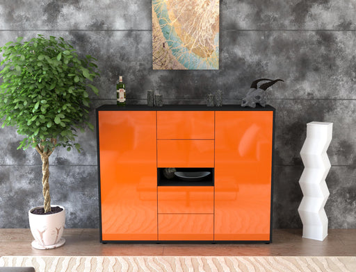 Highboard Noelia, Orange Front (136x108x35cm) - Dekati GmbH