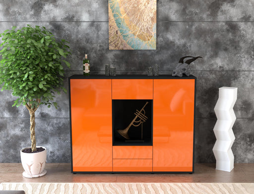 Highboard Norina, Orange Front (136x108x35cm) - Dekati GmbH