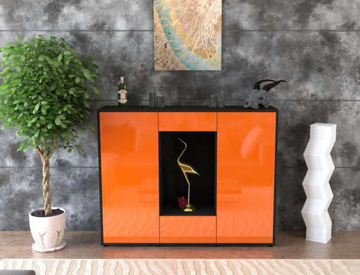 Highboard Nova, Orange Front (136x108x35cm) - Dekati GmbH