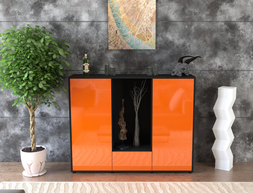 Highboard Nuccia, Orange Front (136x108x35cm) - Dekati GmbH