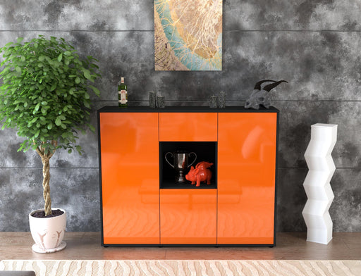 Highboard Nuria, Orange Front (136x108x35cm) - Dekati GmbH