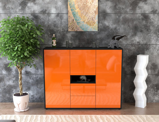 Highboard Olivia, Orange Front (136x108x35cm) - Dekati GmbH