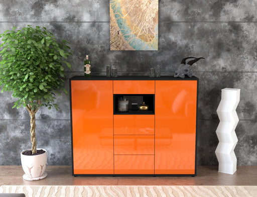 Highboard Ornella, Orange Front (136x108x35cm) - Dekati GmbH