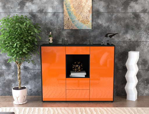 Highboard Ortensia, Orange Front (136x108x35cm) - Dekati GmbH