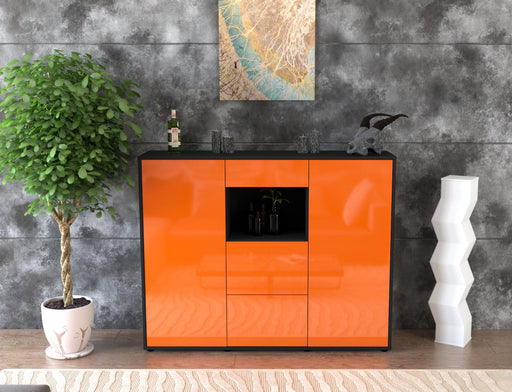 Highboard Rachelle, Orange Front (136x108x35cm) - Dekati GmbH