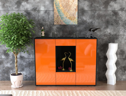 Highboard Raffaela, Orange Front (136x108x35cm) - Dekati GmbH