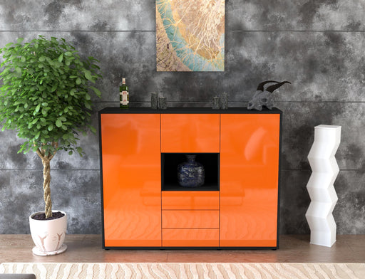 Highboard Ravenna, Orange Front (136x108x35cm) - Dekati GmbH