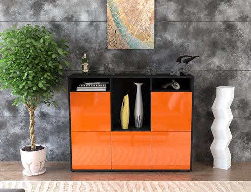 Highboard Sarina, Orange Front (136x108x35cm) - Dekati GmbH