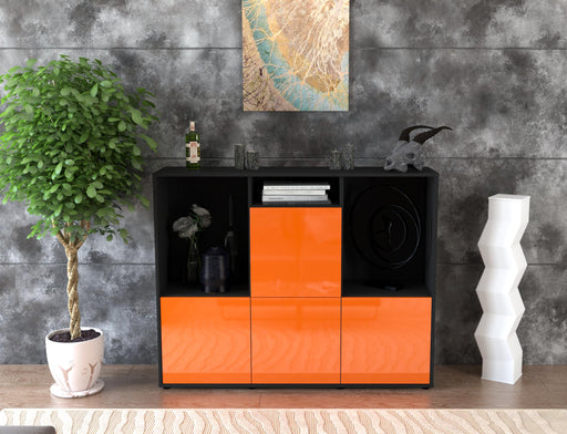 Highboard Saskia, Orange Front (136x108x35cm) - Dekati GmbH