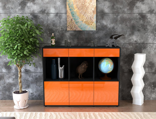 Highboard Selina, Orange Front (136x108x35cm) - Dekati GmbH