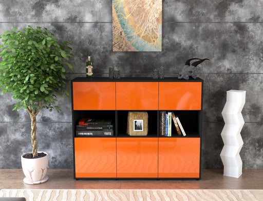 Highboard Sira, Orange Front (136x108x35cm) - Dekati GmbH