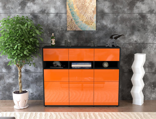 Highboard Teresa, Orange Front (136x108x35cm) - Dekati GmbH