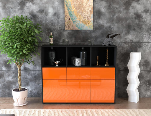 Highboard Theresia, Orange Front (136x108x35cm) - Dekati GmbH