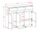 Highboard Tosca, Beton Maße (136x108x35cm) - Dekati GmbH